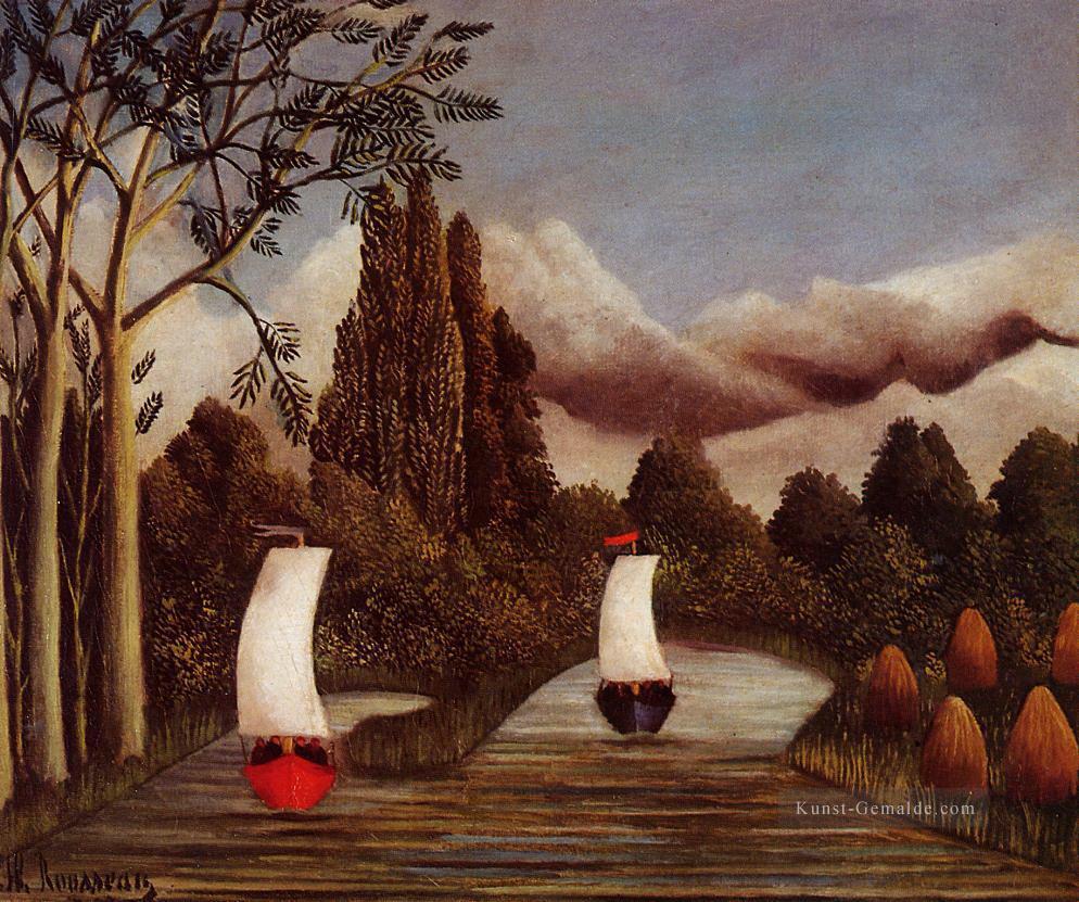 Die Ufer des oise 1905 Henri Rousseau Post Impressionismus Naive Primitivismus Ölgemälde